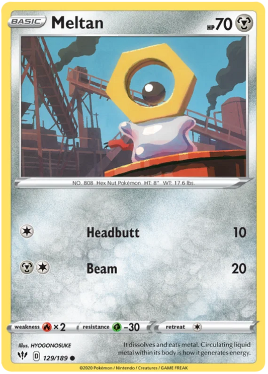 129/189 Meltan (Darkness Ablaze) Pokemon card (English)