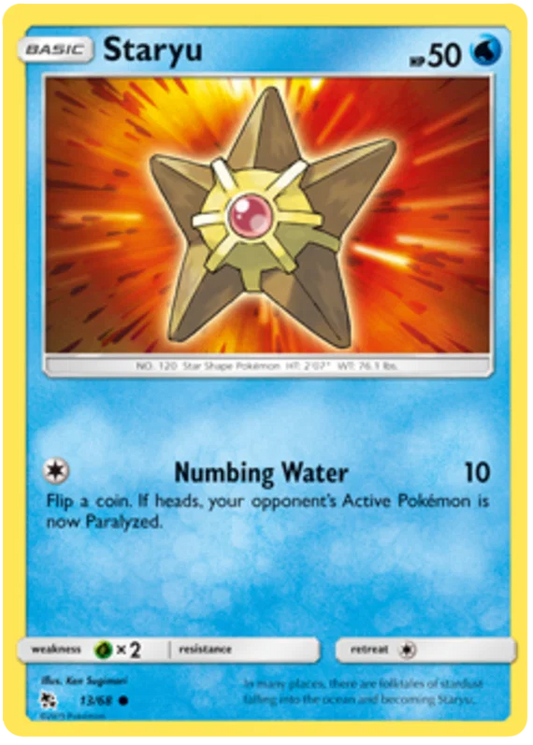 13/68 Staryu (Hidden Fates) Pokémon card (English)
