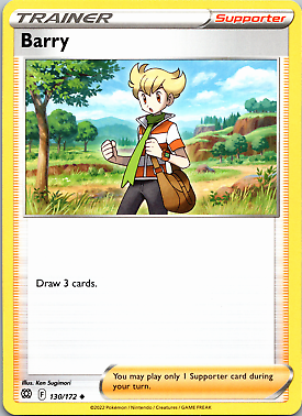 130/172 Barry (Supporter) (Brilliant Stars) Pokemon card (English)