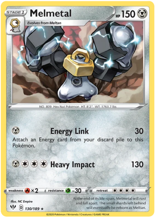 130/189 Melmetal (Rare) (Darkness Ablaze) Pokemon card (English)