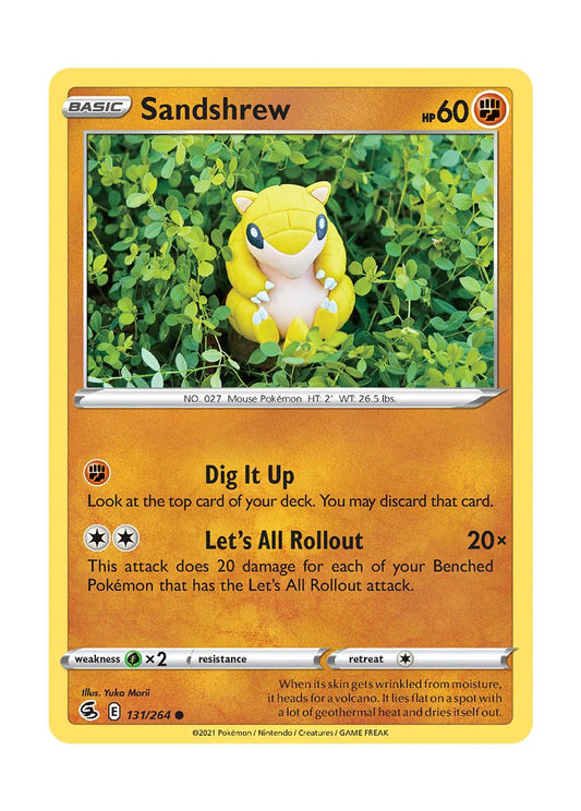 131/264 Sandshrew (Fusion Strike) Pokemon card (English)