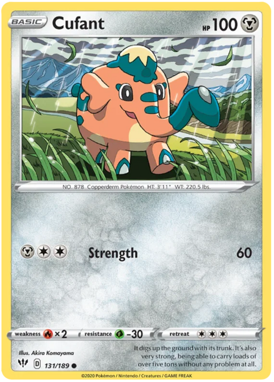 131/189 Cufant (Darkness Ablaze) Pokemon card (English)