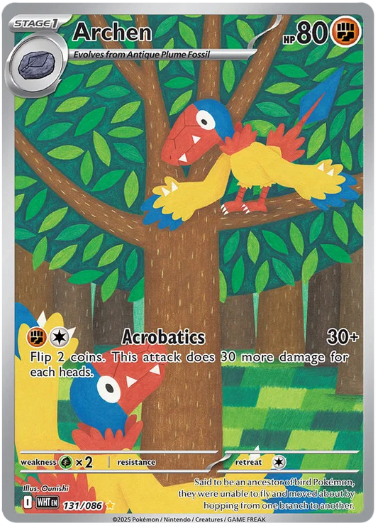 131/086 Archen (Illustration Rare) (White Flare) Pokémon card (English)