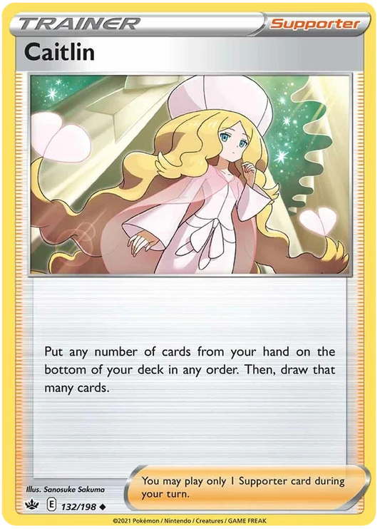 132/198 Caitlin (Supporter) (Chilling Reign) Pokémon card (English)