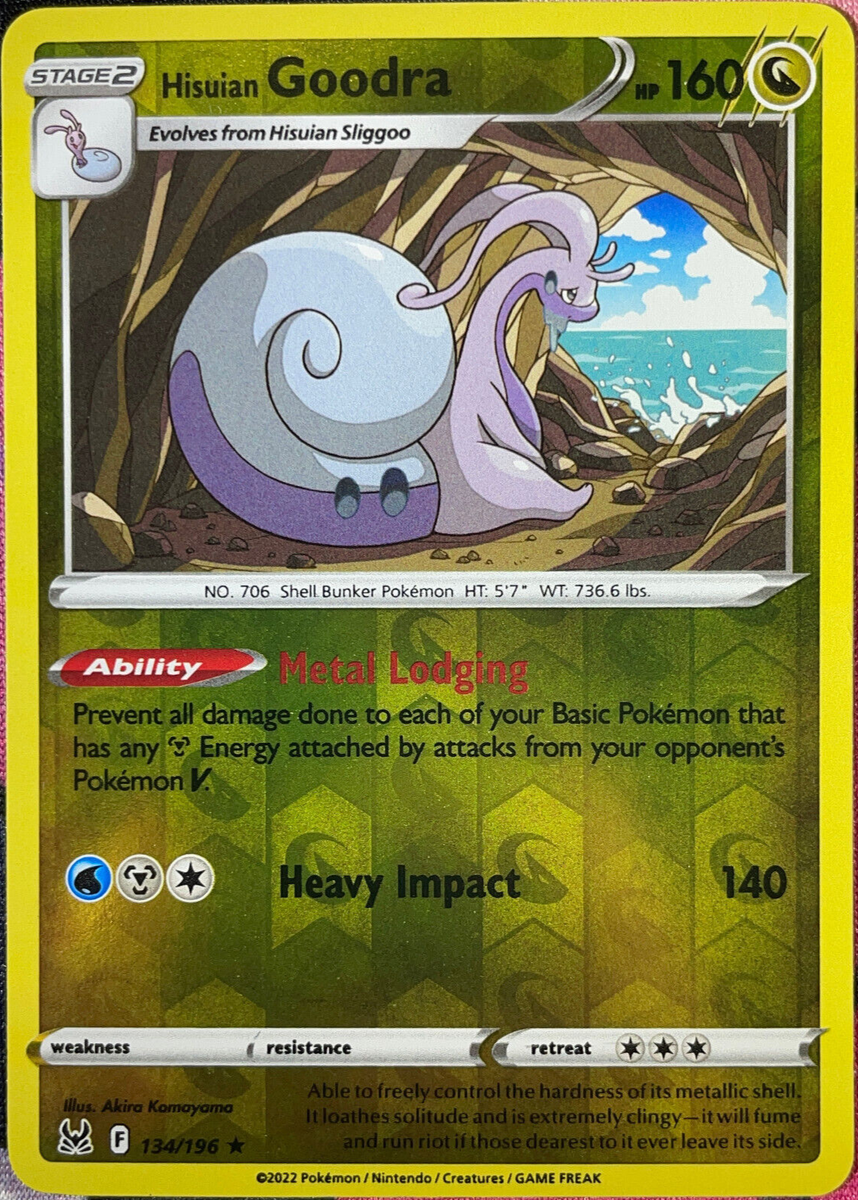 134/196 Hisuian Goodra (Reverse Holo) (Rare) (Lost Origin) Pokemon card (English)