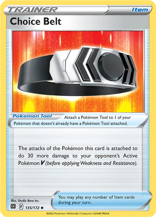 135/172 Choice Belt (Item) (Brilliant Stars) Pokemon card (English)