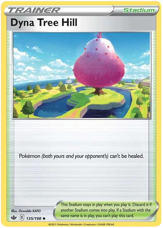 135/198 Dyna Tree Hill (Stadium) (Chilling Reign) Pokémon card (English)