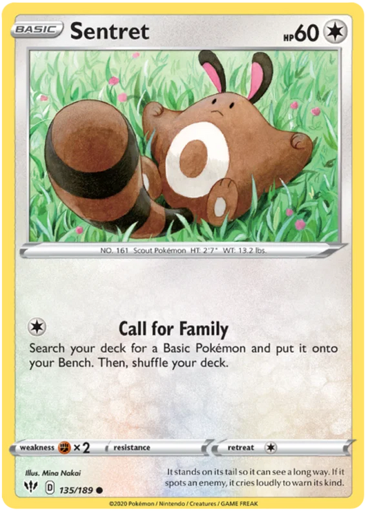 135/189 Sentret (Darkness Ablaze) Pokemon card (English)