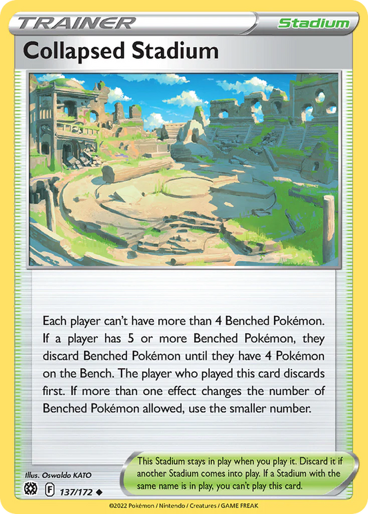 137/172 Collapsed Stadium (Stadium) (Brilliant Stars) Pokemon card (English)