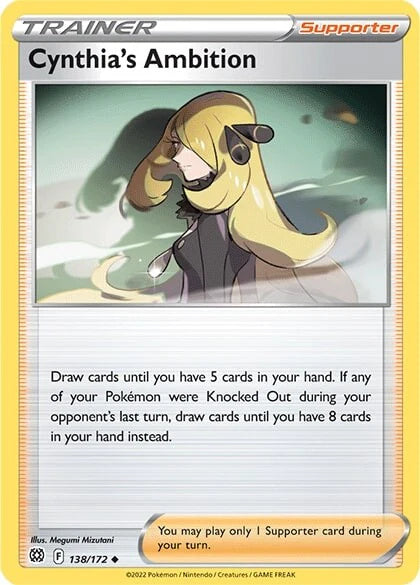 138/172 Cynthia's Ambition (Supporter) (Brilliant Stars) Pokemon card (English)