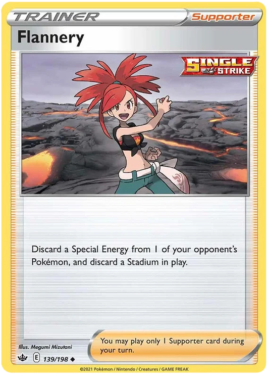 139/198 Flannery (Supporter) (Chilling Reign) Pokémon card (English)