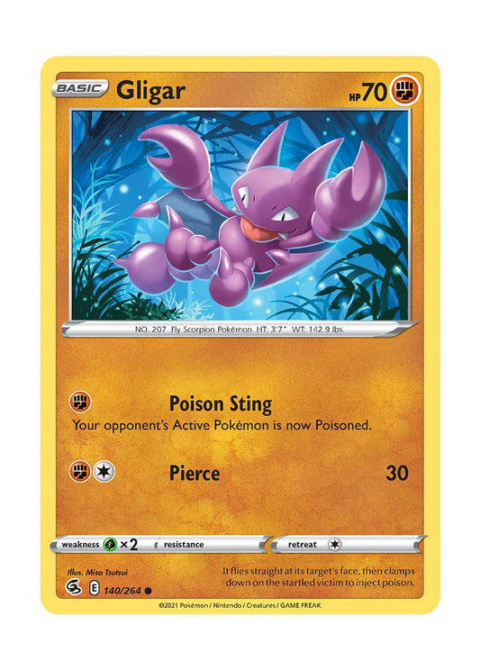 140/264 Gligar (Fusion Strike) Pokemon card (English)