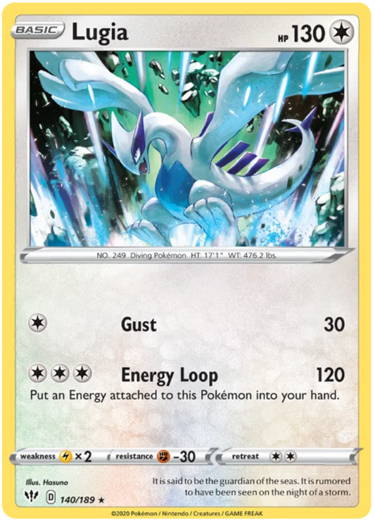 140/189 Lugia (Rare) (Darkness Ablaze) Pokemon card (English)