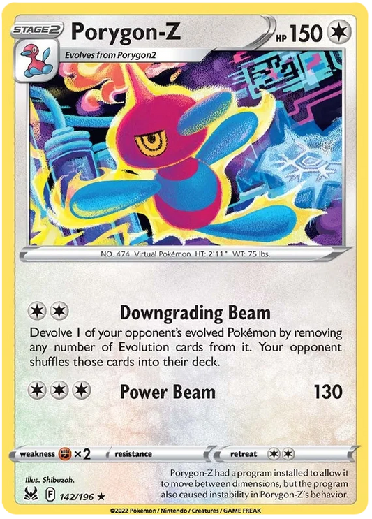 142/196 Porygon-Z (Rare) (Lost Origin) Pokemon card (English)