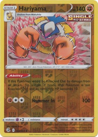 143/264 Hariyama (Reverse Holo) (Fusion Strike) Pokemon card (English)