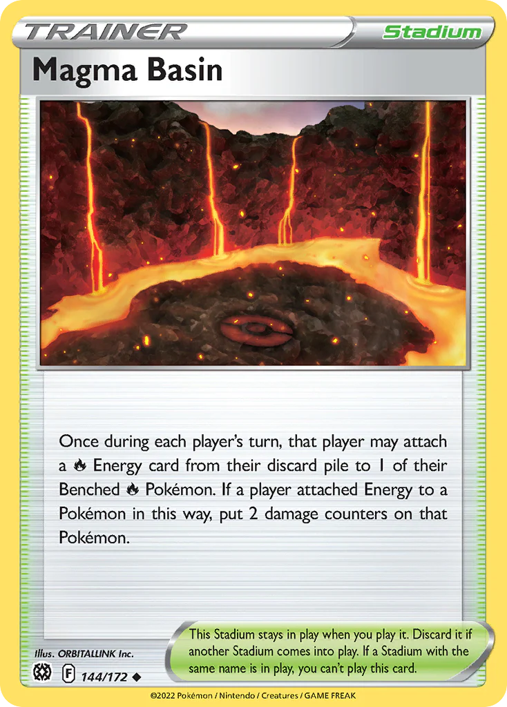 144/172 Magma Basin (Stadium) (Brilliant Stars) Pokemon card (English)
