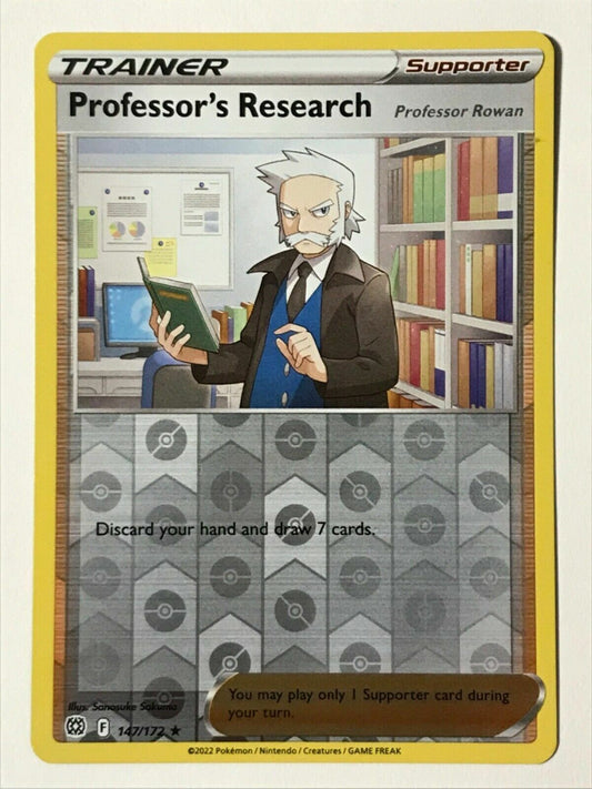 147/172 Professor's Research (Reverse Holo) (Supporter) (Brilliant Stars) Pokemon card (English)
