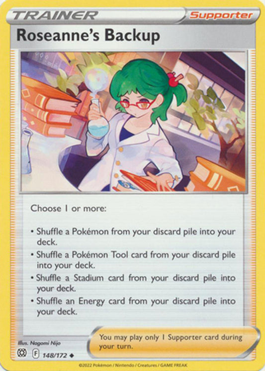 148/172 Roseanne's Backup (Supporter) (Brilliant Stars) Pokemon card (English)