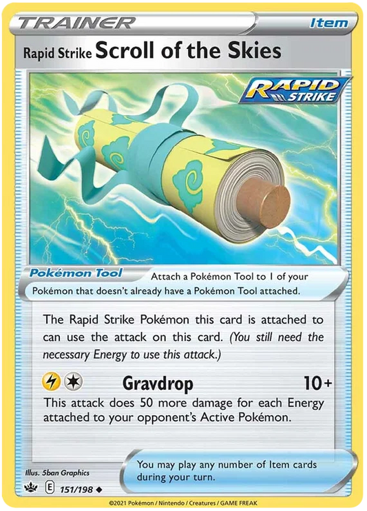 151/198 Rapid Strike Scroll of the skies (Item) (Chilling Reign) Pokémon card (English)