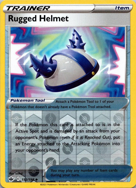 152/198 Rugged Helmet (Reverse Holo) (Item) (Chilling Reign) Pokémon card (English)