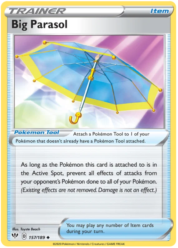 157/189 Big Parasol (Item) (Darkness Ablaze) Pokemon card (English)