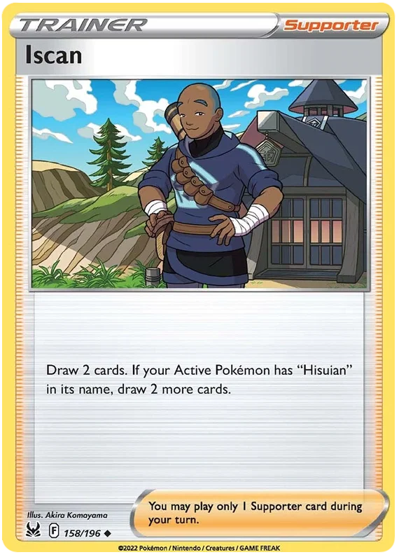 158/196 Iscan (Supporter) (Lost Origin) Pokemon card (English)