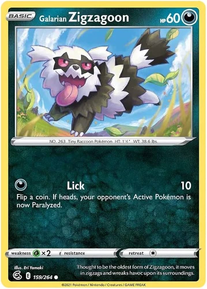 159/264 Galarian Zigzagoon (Fusion Strike) Pokemon card (English)