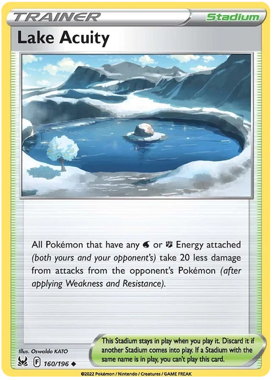 160/196 Lake Acuity (Stadium) (Lost Origin) Pokemon card (English)