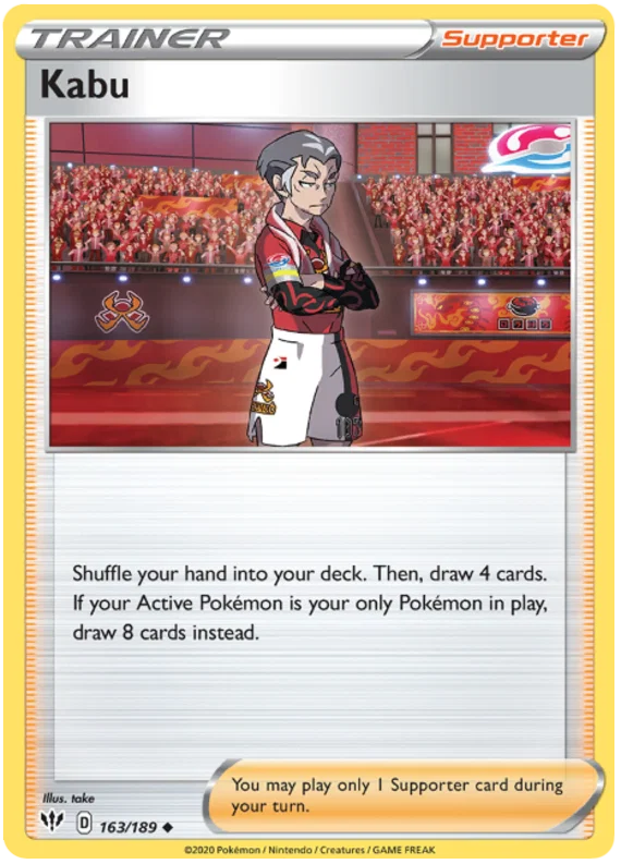 163/189 Kabu (Darkness Ablaze) Pokemon card (English)