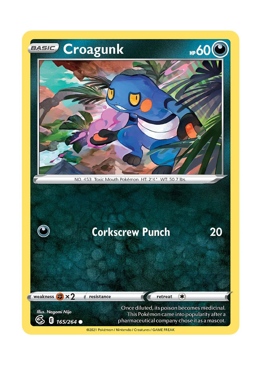 165/264 Croagunk (Fusion Strike) Pokemon card (English)