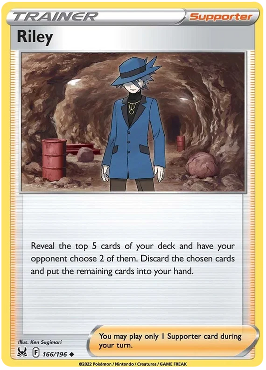 166/196 Riley (Supporter) (lost Origin) Pokemon card (English)