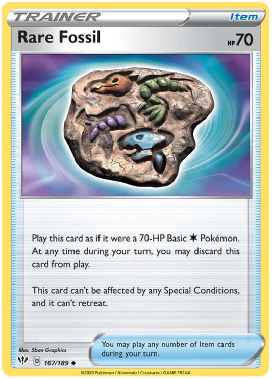 167/189 Rare Fossil (Darkness Ablaze) Pokémon card (English)