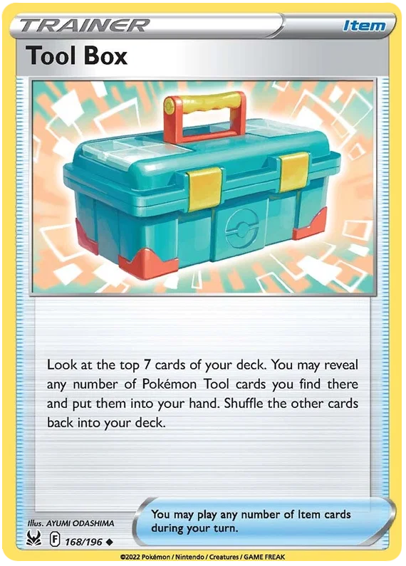 168/196 Tool Box (Item) (Lost Origin) Pokemon card (English)
