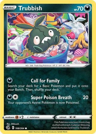 168/264 Trubbish (Fusion Strike) Pokemon card (English)