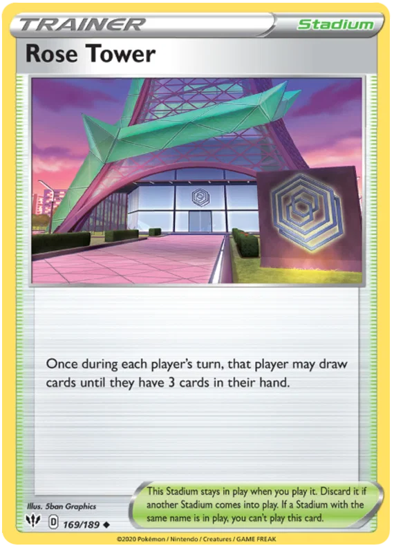 169/189 Rose Tower (Darkness Ablaze) Pokemon card (English)