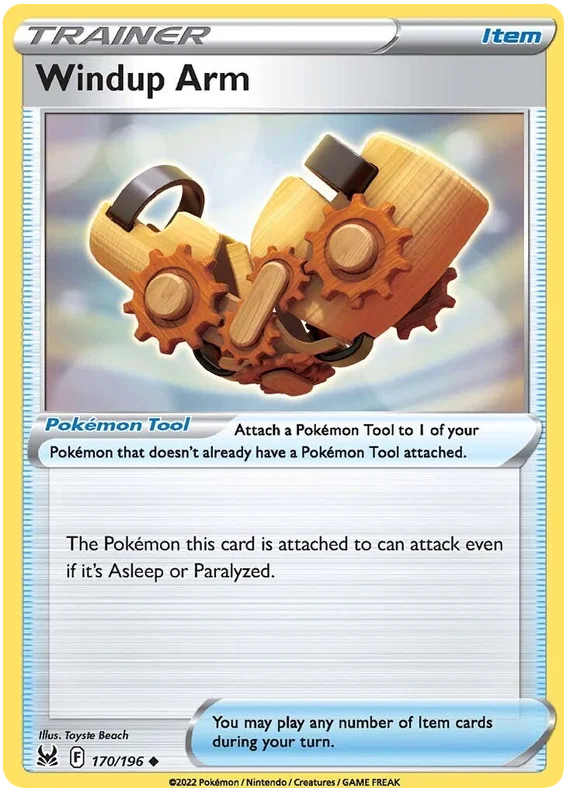170/196 Windup Arm (Item) (Lost Origin) Pokemon card (English)