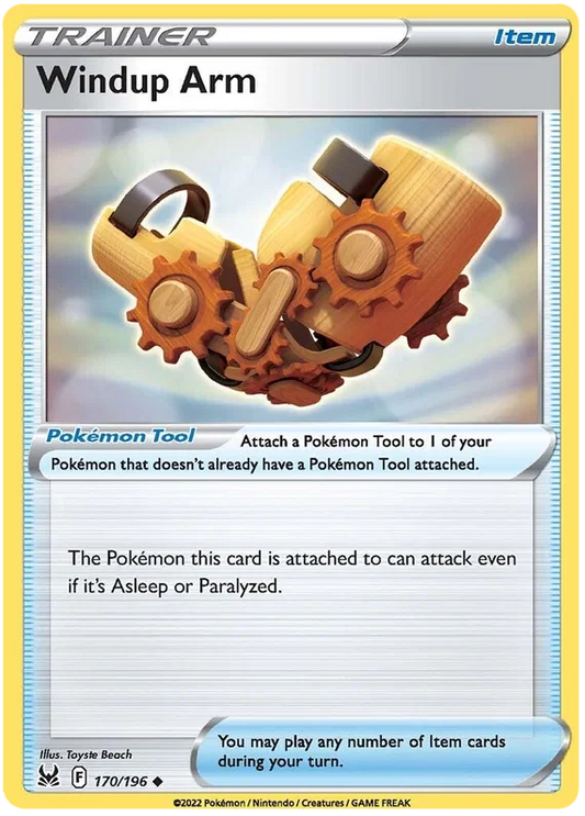 170/196 Windup Arm (Item) (Lost Origin) Pokemon card (English)