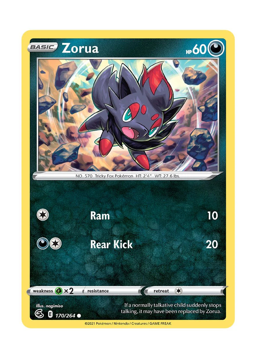 170/264 Zorua (Fusion Strike) Pokemon card (English)