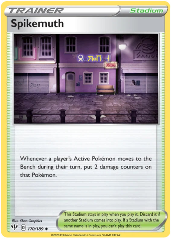 170/189 Spikemuth (Darkness Ablaze) Pokémon card (English)