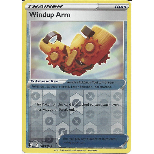 170/196 Windup Arm (Reverse Holo) (Item) (Lost Origin) Pokemon card (English)