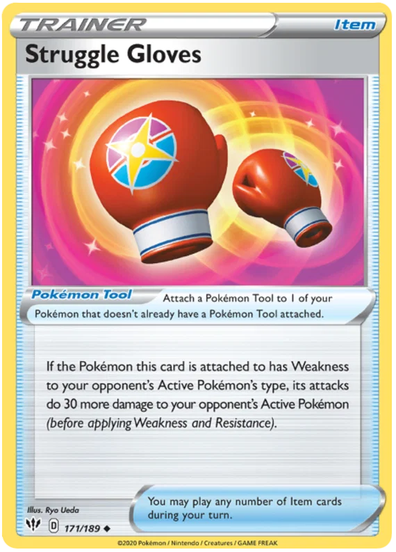 171/189 Struggle Gloves (Darkness Ablaze) Pokémon card (English)