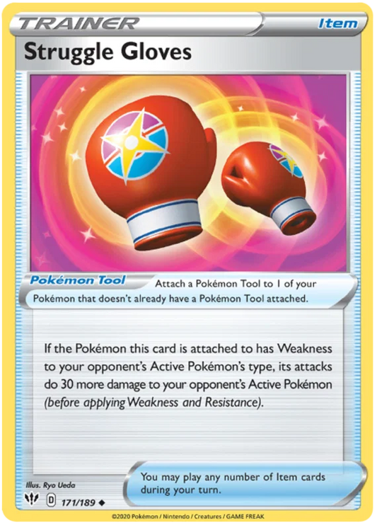 171/189 Struggle Gloves (Darkness Ablaze) Pokémon card (English)