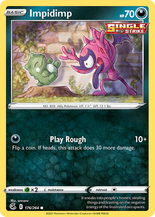 176/264 Impidimp (Fusion Strike) Pokemon card (English)