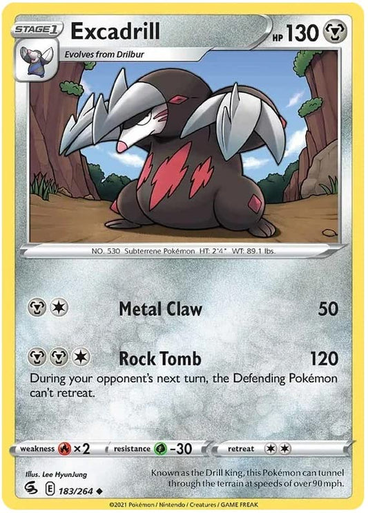 183/264 Excadrill (Fusion Strike) Pokemon card (English)