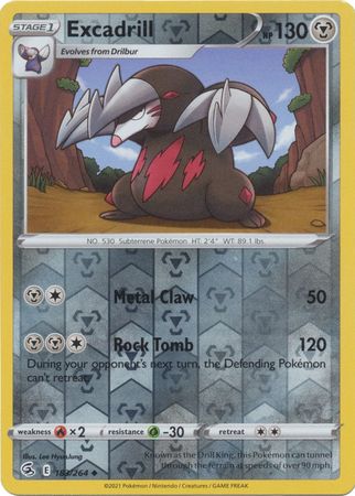 183/264 Excadrill (Reverse Holo) (Fusion Strike) Pokemon card (English)