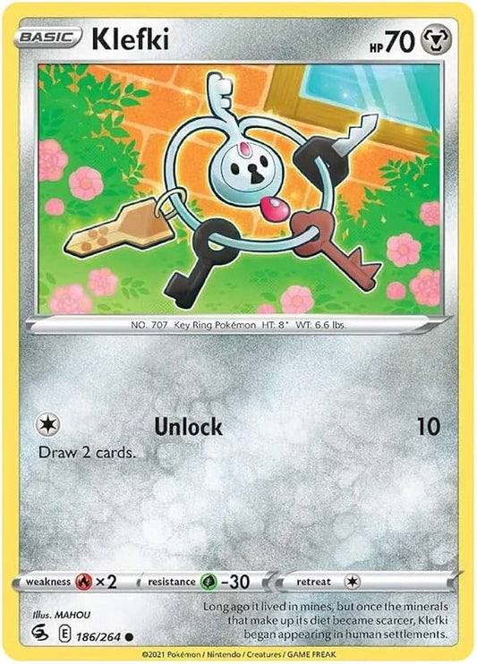 186/264 Klefki (Fusion Strike) Pokemon card (English)