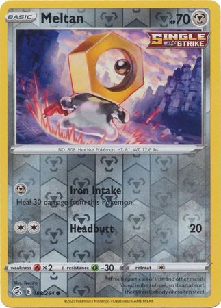 188/264 Meltan (Reverse Holo) (Fusion Strike) Pokemon card (English)