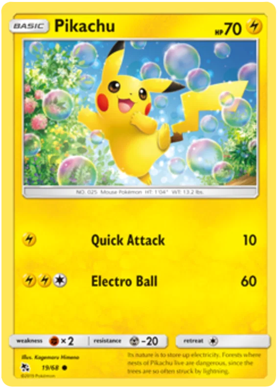 19/68 Pikachu (Hidden Fates) Pokémon card (English)