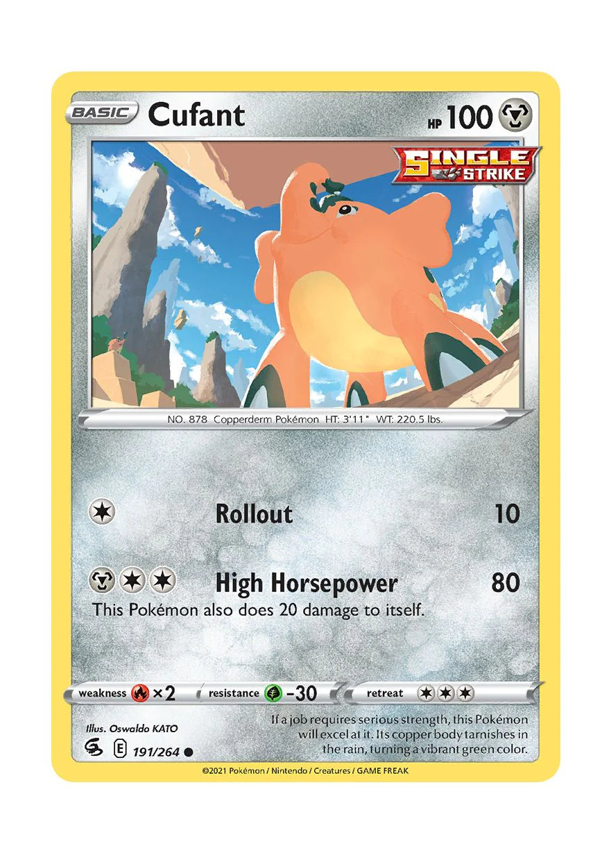 191/264 Cufant (Fusion Strike) Pokemon card (English)