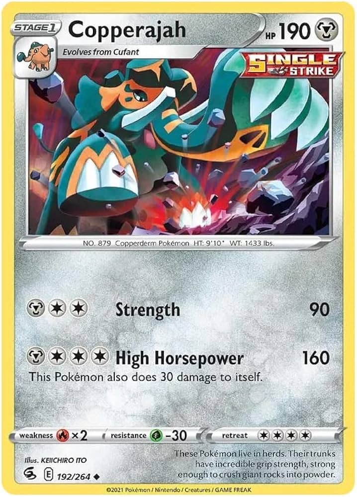 192/264 Copperajah (Fusion Strike) Pokemon card (English)